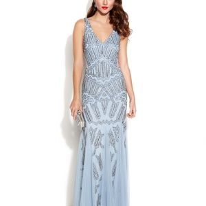 Adrianna Papell beaded mermaid gown